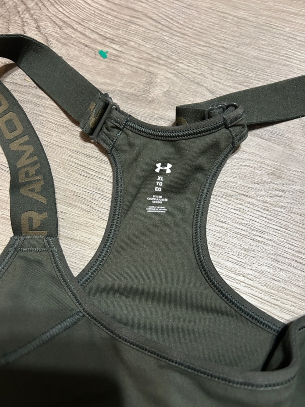 Under Armour Olive Green Racerback High-Support Sports Bra - Picture 2 of 4